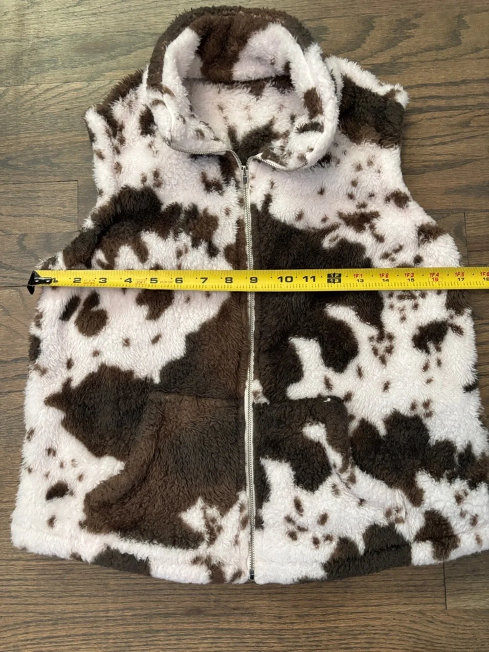 SHEIN Brown and White Fuzzy Vest